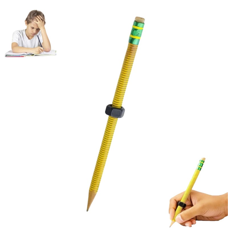 Threaded Pencil, Threaded Pencil Fidget, ADHD Pencils with Nut, Silent Fidget Pencils for ADHD & Anxiety, Stress Relief Pens, Textured Grip for School, Home - Image 1
